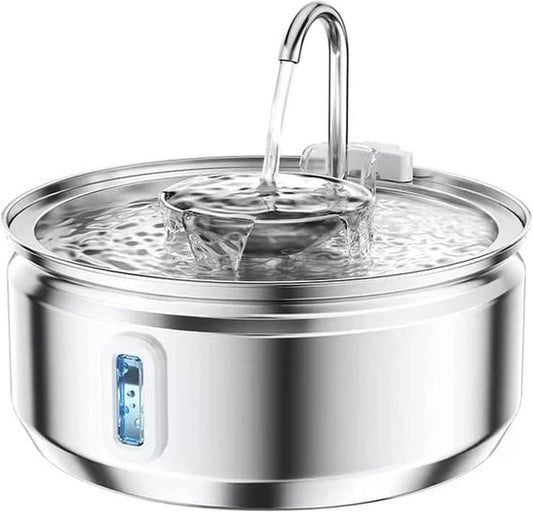 Selectedpets Trinkbrunnen Katze Edelstahl - Katzenbrunnen - Inklusive Filter - 3,2L Fassungsvermögen