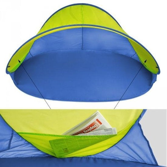 Pop up Strand Zelt Strand Unterstand blau-gelb 401680