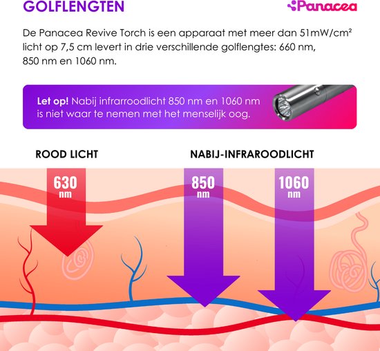 ReviveTorch Schmerzlinderung Rotlichttherapie Infrarotlampe - Schmerzlinderung - tragbar - Muskel- und Gelenkschmerzen - Körper und Gesicht
