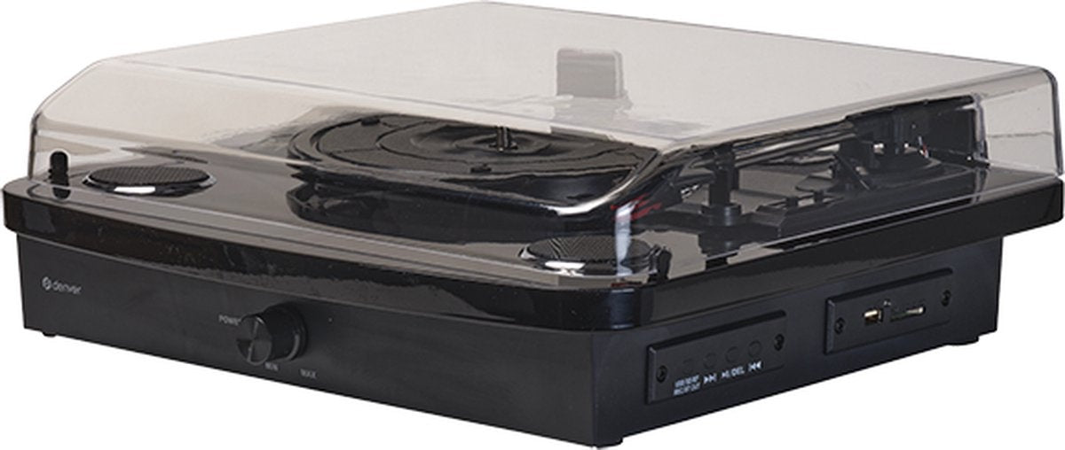 Denver Plattenspieler Dual Bluetooth - Integrierte Lautsprecher - USB - Retro - Holz - VPL230B