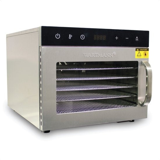 Wartmann 2206 DH Lebensmitteltrockner, Trockenschrank, Dehydrator, Edelstahl, 6-lagig.