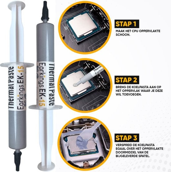 Kühlpaste Wärmeleitpaste - CPU Kühler 15 Gramm - EarKings Kühlpaste CPU