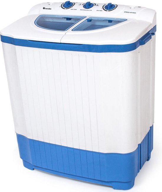Tectake - Waschmaschine-Trockner-Kombination - Freistehend - Blau/Weiß
