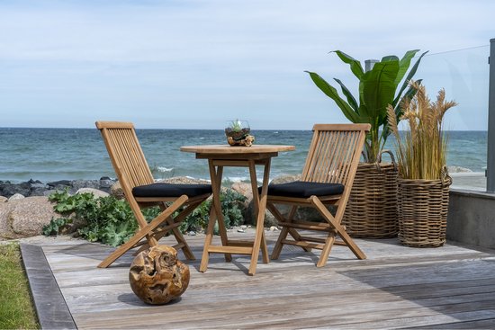 House Nordic Gartenstuhl - 2er Set - Max. 120 kg - Teakholz - 62 x 46 x 89 cm