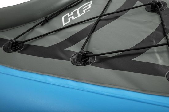 Bestway - Aufblasbares Kajak - Hydro-Force Cove Champion X2 - 2 Personen - Inklusive Paddel, Stühle, Handpumpe und Flossen