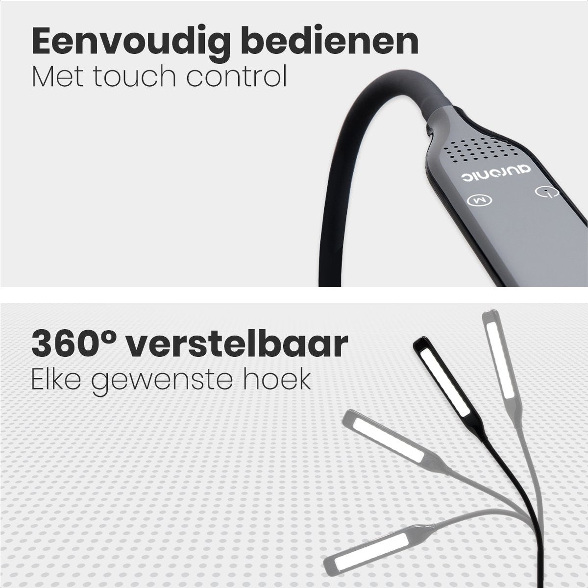 Auronic Stehleuchte - LED Stehleuchte - Geeignet für Wohnzimmer - Dimmbar - Schwarz