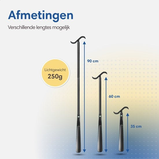 Safe Life Schuhlöffel lang - 3 Längen - Inkl. Verbandstab und Sockenhilfe - 3-in-1-Funktion