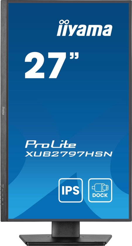 iiyama ProLite XUB2797HSN-B2 – 27 Zoll – Full HD – IPS – USB-Hub (4x) – Verstellbar – USB-C-Dock