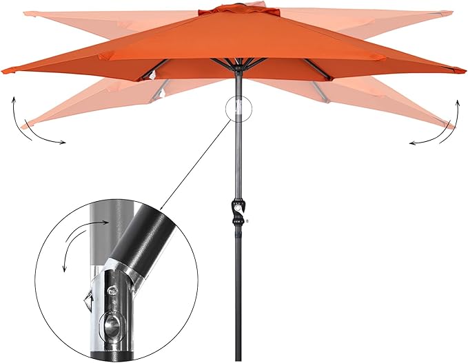Angel Living Sonnenschirm Ø250 cm - Neigbar - Terra