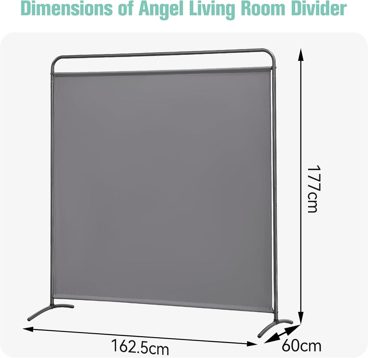 Angel Living Faltwand - 1 Paneel - 163 x 177 cm - Grau