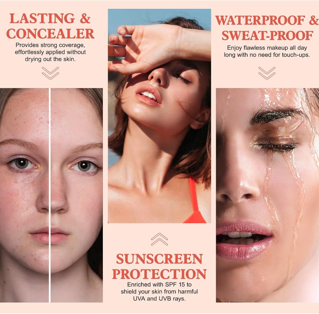 Faas TLM Foundation - Farbverändernde Foundation - Passt sich dem Hautton an - Feuchtigkeitsspendend & hypoallergen - 24 Stunden Halt - Wasserfest - Ultra HD Make-up - Sonnenschutzfaktor 15