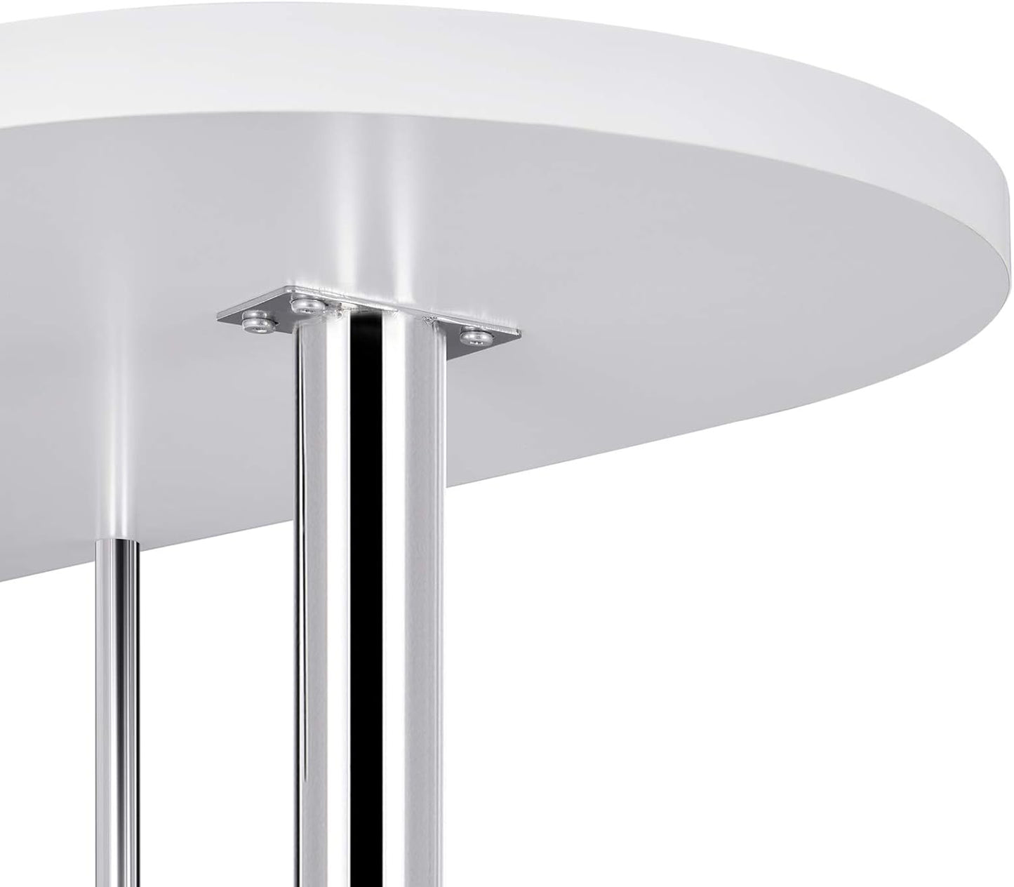 Woltu Bartisch mit Flaschenhalter und 3 Ablagen - Weiß - 113x40x105 cm
