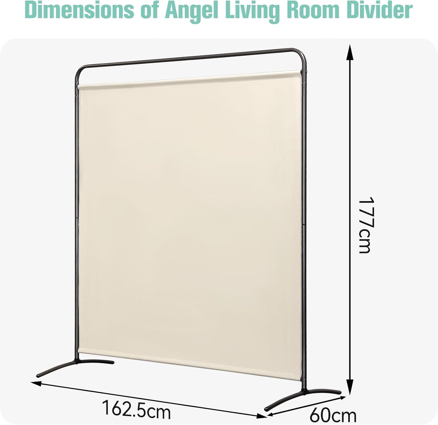 Angel Living Chamber Screens - 1-teilig - faltbar - Beige - 162,5 x 177cm