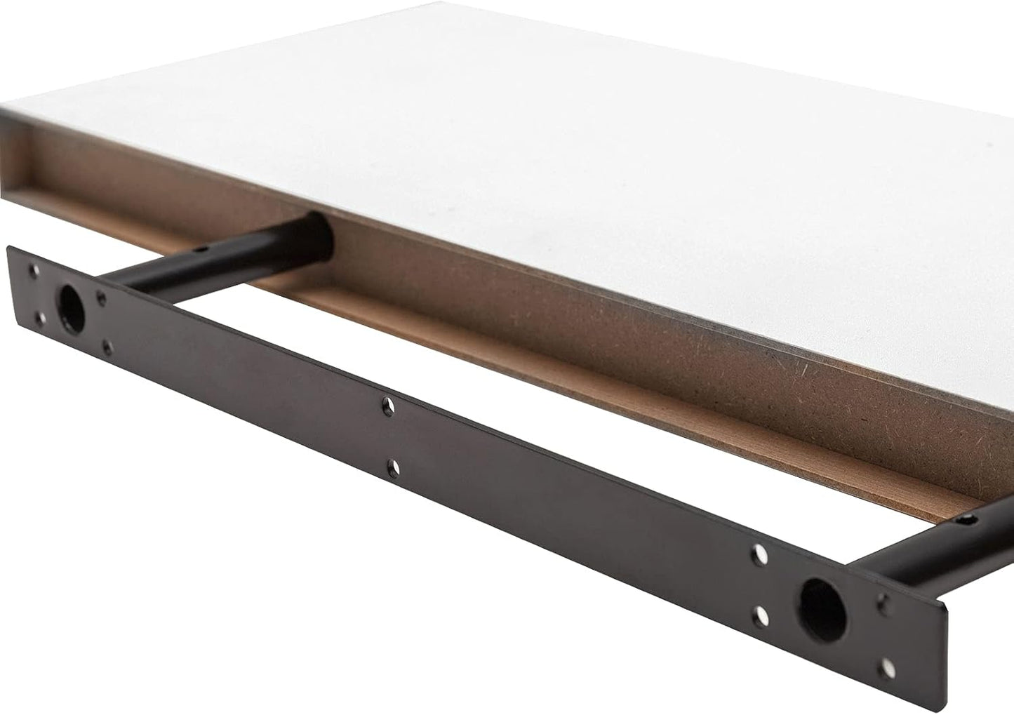 Woltu Schwebendes Wandregal MDF - 80 x 22,9 x 3,8 cm - Weiß - Modernes Wandregal für Wohnzimmer und Schlafzimmer