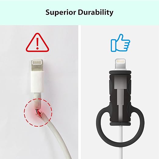 Bone Kabelschutz, 3 Stück Silikon Kabelschlauch für Lightning iPhone Ladekabel