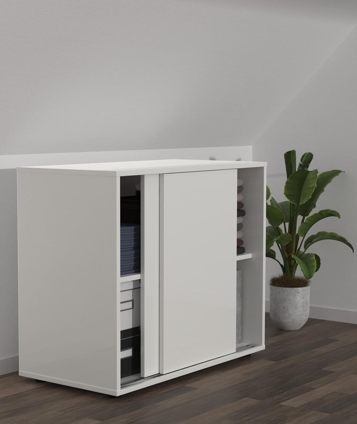 VDD Wandschrank - 80 x 40 x 65 cm - Sideboard / Aufbewahrungsschrank - Weiß