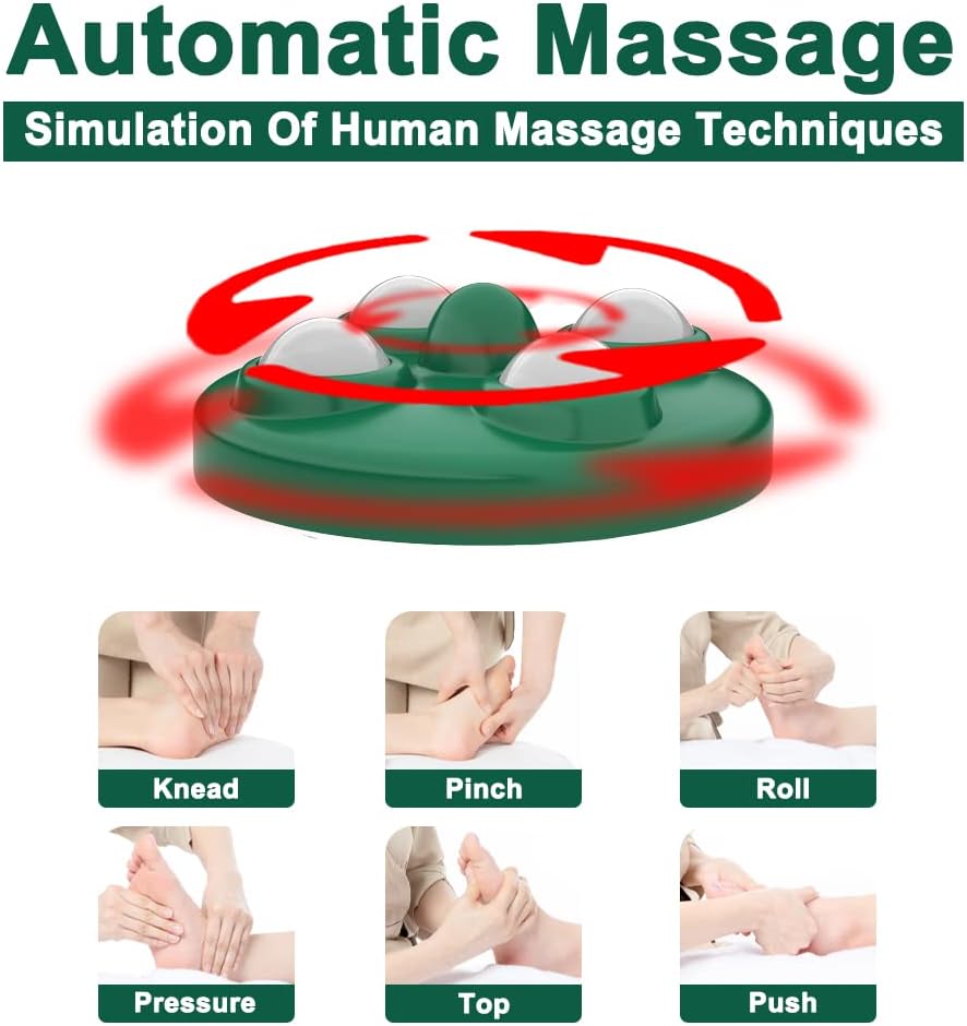 HealXuri Faltbares Fußspa-Massagebad mit Heizfunktion, Sprudelfunktion und elektrischen Massagerollen – 43,18 x 35,56 x 15,24 cm