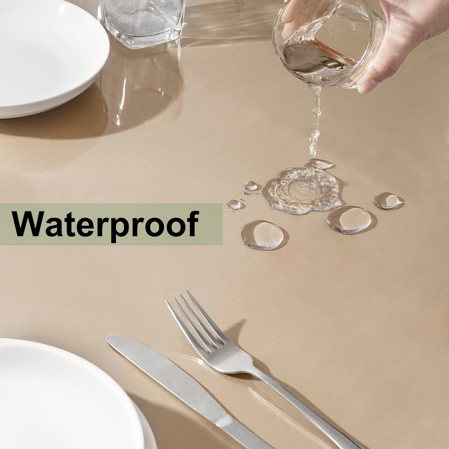 WOLTU Transparente Tischschutzfolie - PVC-Tischdecke - 2 mm stark - 100 x 180 cm Rechteck - wasserdicht