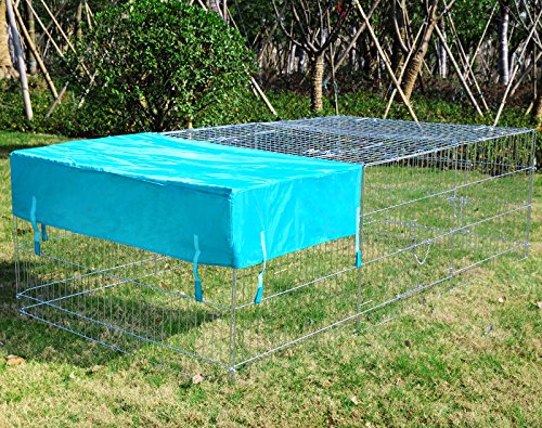 EUGAD Recinto Libero Kaninchenstall - Verzinktes Metall - 180 x 120 x 60 cm