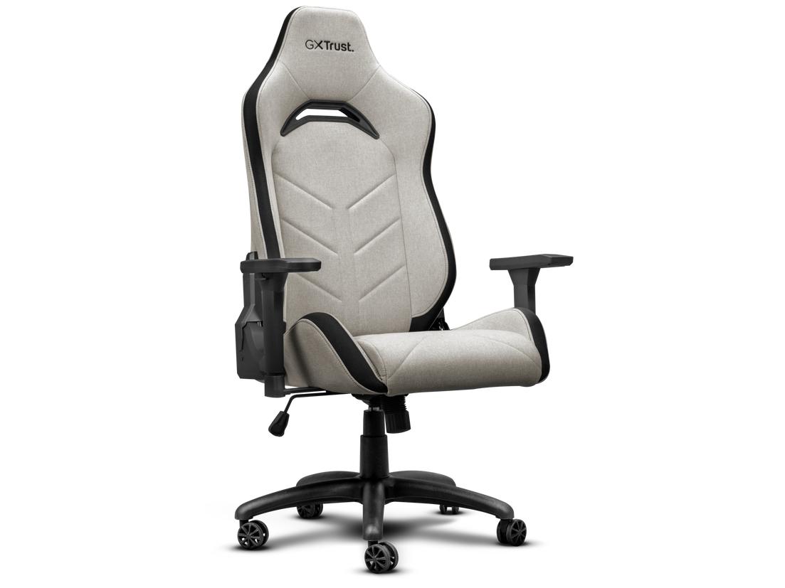 Trust GXT 723 Ruya Gaming-Stuhl – Bequemer Stoffbezug – Beige