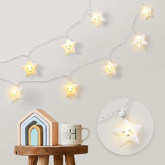 CozyHome Kinderzimmer-Lichterkette - 20 LED-Sterne