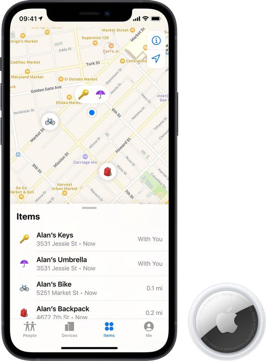 Apple AirTag – 1. Generation (2021) – 4 Stück