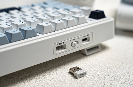 EPOMAKER x AULA F75 – Hellblau – Mechanische kabellose Tastatur – RGB – 75 % – QWERTY – Gaming-Tastatur – Reaper-Switch