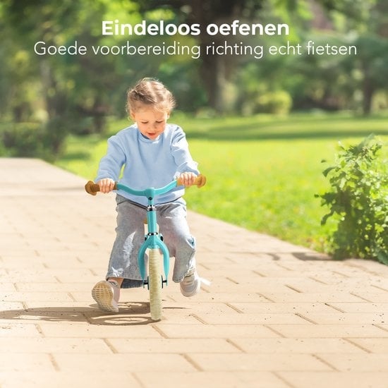 LifeGoods KiddyCruiser Balance Bike - 2 Jahre - Jungen und Mädchen - Mintgrün