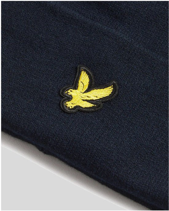 Lyle & Scott Mütze aus Wollmischung, Marineblau – Einheitsgröße – Herren