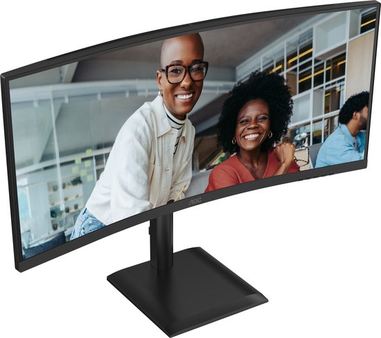 AOC CU34E4C – Gebogener, ultrabreiter Business-Monitor – USB-C 90 W – 5 Jahre Garantie – 34 Zoll