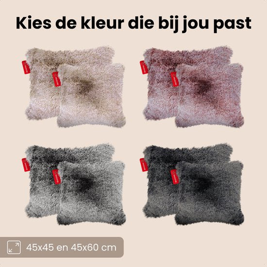 Auronic Wärmekissen - Teddy - 45x45 - Kabellos - Wiederaufladbar - Elektrisches Kissen - Infrarot - Taupe