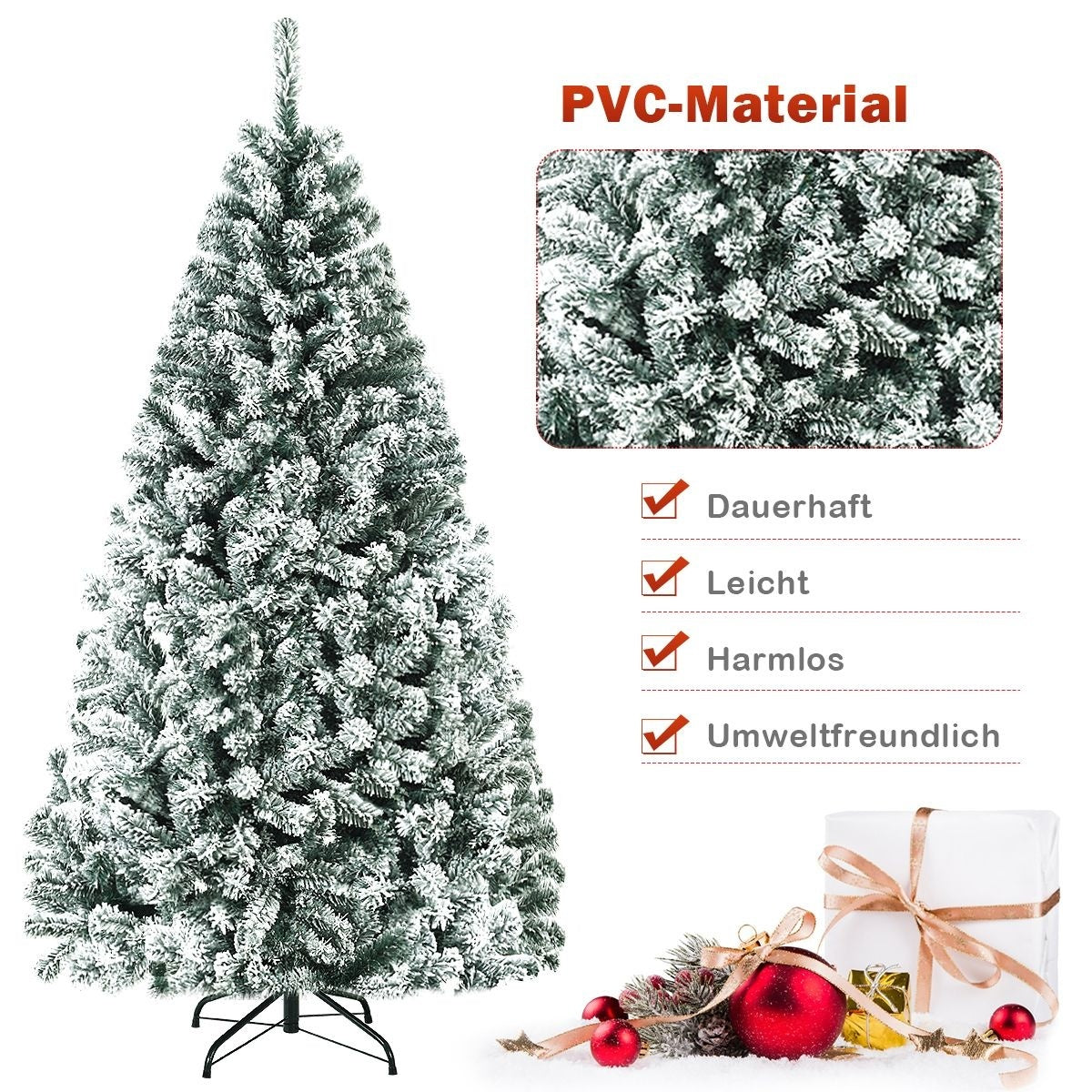 Coast Künstlicher Weihnachtsbaum verschneit - mit Metallständer - 180 cm