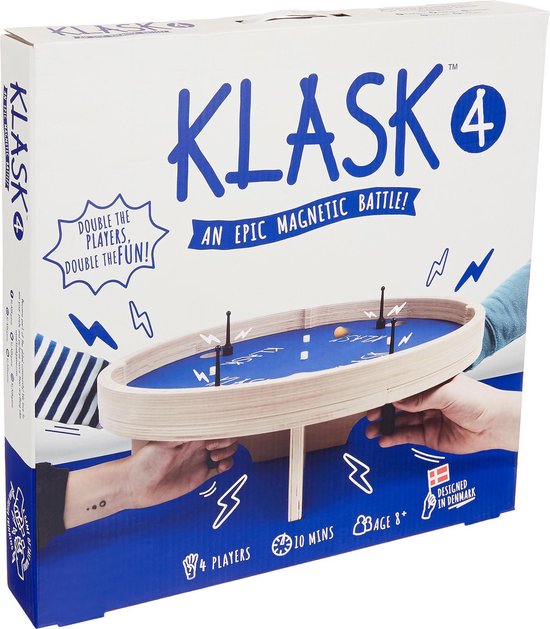 Klask – Brettspiel für 4 Spieler – Magnetspiel – Brettspiele für Erwachsene und Kinder