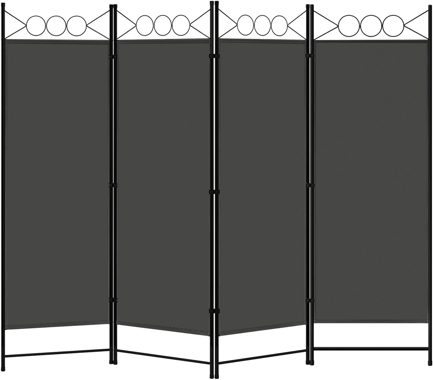 Woltu Raumteiler – 4-teilig – 223 x 172 cm – Anthrazit