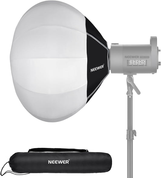 Neewer 50 cm Laternen-Softbox, weiß – 360°-Lichtdiffusor mit Schnellwechselvorrichtung und Bowens-Halterung für LED-Videoleuchten