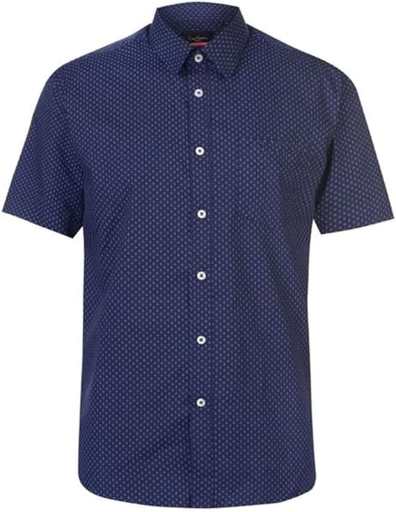 Pierre Cardin - Hemd kurzarm - Marine/Weiß - Größe L