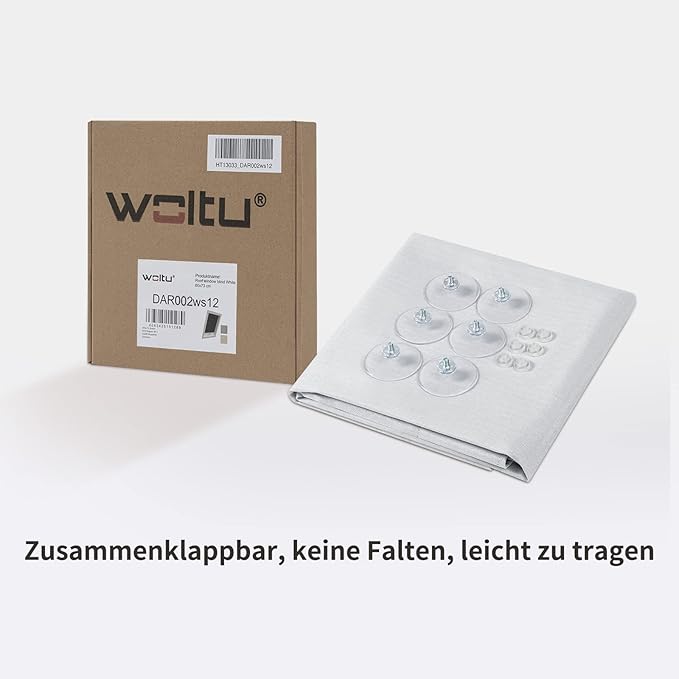 WOLTU Thermo-Verdunkelungsrollo Dachfenster - ohne Bohren mit Saugnäpfen - weiß - 76 x 115 cm - für Velux und Roto P08 408