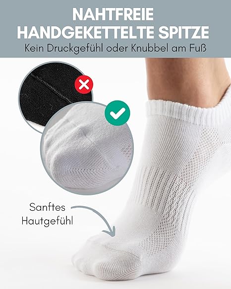 HELDENWERK Premium-Trainersocken - 10 Paar - kurze Sportsocken für Damen und Herren - gekämmte Baumwolle, Komfortbund & nahtlos - Anti-Schweiß - Schwarz, Weiß, Grau