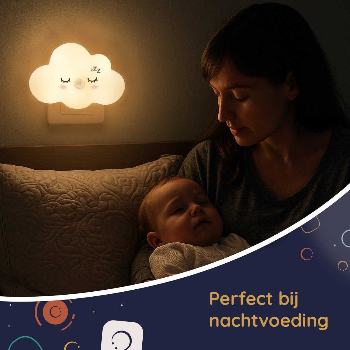 Numsy Lumo Babyzimmer-Nachtlicht - Bewegungssensor - 4 Helligkeitsstufen