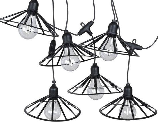Vilde – LED-Gartengirlande für den Außenbereich – 6 Lampen – 5,5 m – Timer-Funktion