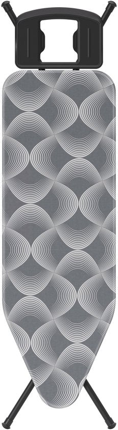 STAUS&BACH Bügelbrett M – für Bügeleisen – 114 x 38 cm – Dampfbügeleisen – Dunkelgrau – Ironiq Pro