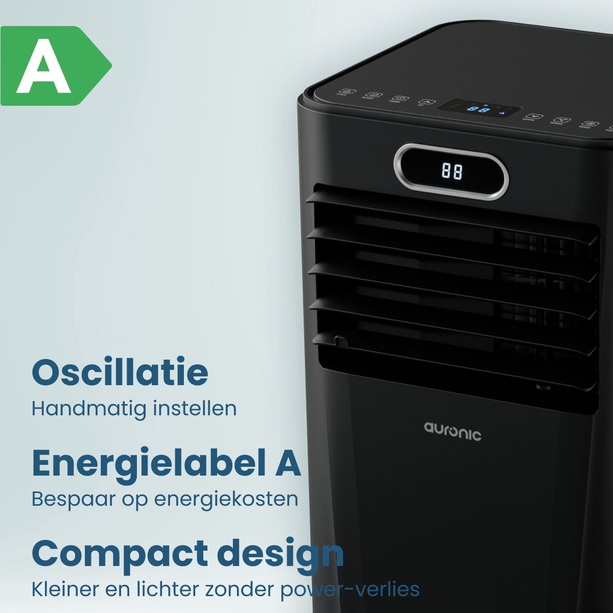 Auronic Mobile Klimaanlage Weiß – 7000 BTU – Bis zu 20 m² – 3-in-1 – Mit Fensterdichtungssätzen
