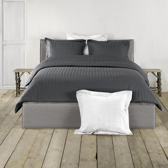 De Witte Lietaer Bettbezug aus Baumwollsatin Zygo – Einzelbett – 240 x 220 cm – Schwarz