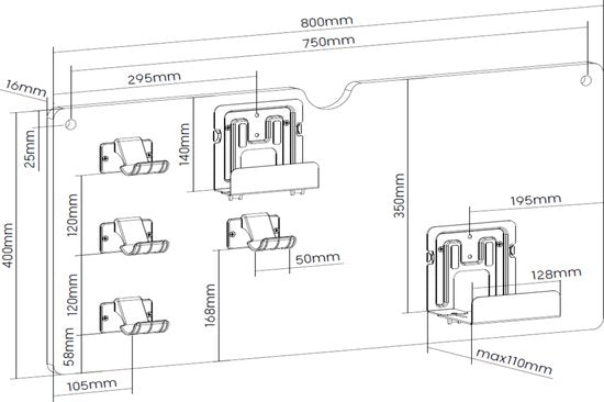 Wandregal zur Aufbewahrung von Spielkonsolen-Controllern und Headset