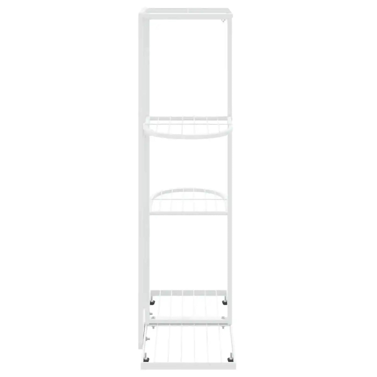 MINGHOU Pflanzenregal, 4-stöckig – Weiß – 22 x 43 x 76 cm – Metall, für drinnen und draußen