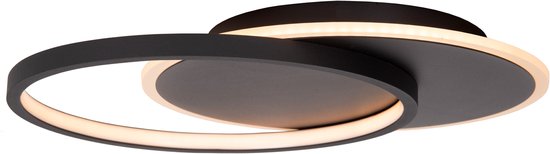 Lucide AXELLE – Deckenleuchte – Ø 29,5 cm – LED 3-Stufen-Dimmer – 1x24 W, 2700 K – Schwarz
