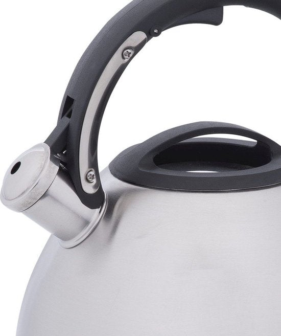 Resto Lyra Pfeifkessel Wasserkocher - 2,7L - Edelstahl - Teekessel - Induktion - Grau