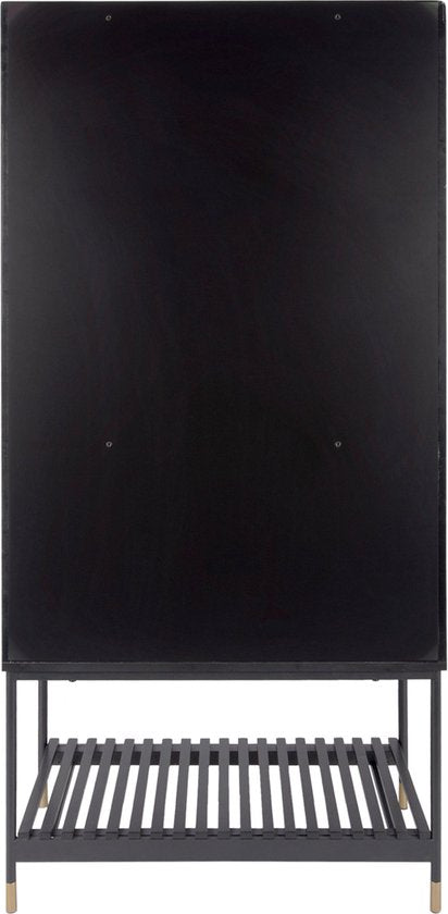 Leitmotiv Schrank Marve – Schwarz – 40 x 75 x 150 cm – Modern, skandinavisch