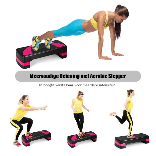 Coast Height -Zusätzliche Aerobic-Stufen Fitness Trainer mit zwei 10 cm und 15 cm Stufen Fitness Trainer Schwarz