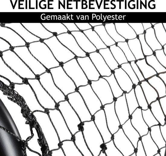 Dunlop Voetbaldoel - Voetbal Goal 240 x 160 x 85 cm - Voetbalgoal Groot - Buitenspeelgoed voor Kinderen en Volwassenen - Snelle Montage - Voetbal Training Doel - Metaal - Zwart/ Rood